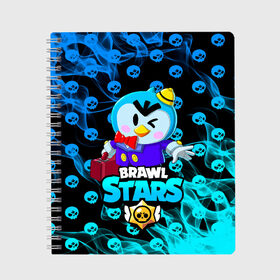 Тетрадь с принтом Brawl stars MR P в городе Новоалтайск, 100% бумага | 48 листов, плотность листов — 60 г/м2, плотность картонной обложки — 250 г/м2. Листы скреплены сбоку удобной пружинной спиралью. Уголки страниц и обложки скругленные. Цвет линий — светло-серый
 | bibi | brawl stars | coach mike | leon | leon shark | mecha crow | mr.p | sally leon | sandy | sprout | virus 8 bit | биби | бравл старс | вирус 8 бит | леон | оборотень | спроут | сэли леон