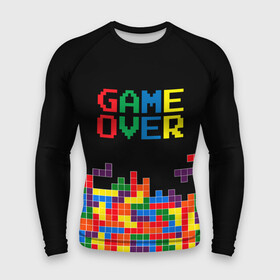 Мужской рашгард 3D с принтом ТЕТРИС в городе Новоалтайск,  |  | 8 bit | block | game | game over | tetris | детсво | игра | игрок | кубики | ностальгия | тетрис