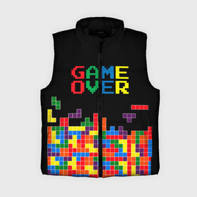 Женский жилет утепленный 3D с принтом ТЕТРИС в городе Новоалтайск,  |  | 8 bit | block | game | game over | tetris | детсво | игра | игрок | кубики | ностальгия | тетрис
