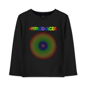 Детский лонгслив хлопок с принтом HYPNODANCER в городе Новоалтайск, 100% хлопок | круглый вырез горловины, полуприлегающий силуэт, длина до линии бедер | hypnodancer | hypnodancer little | little big | uno | группа little big | литл биг | надпись