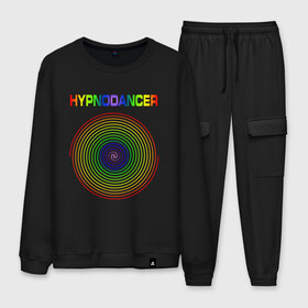 Мужской костюм хлопок с принтом HYPNODANCER в городе Новоалтайск, 100% хлопок | на свитшоте круглая горловина, мягкая резинка по низу. Брюки заужены к низу, на них два вида карманов: два “обычных” по бокам и два объемных, с клапанами, расположенные ниже линии бедра. Брюки с мягкой трикотажной резинкой на поясе и по низу штанин. В поясе для дополнительного комфорта — широкие завязки | hypnodancer | hypnodancer little | little big | uno | группа little big | литл биг | надпись