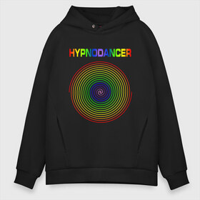 Мужское худи Oversize хлопок с принтом HYPNODANCER в городе Новоалтайск, френч-терри — 70% хлопок, 30% полиэстер. Мягкий теплый начес внутри —100% хлопок | боковые карманы, эластичные манжеты и нижняя кромка, капюшон на магнитной кнопке | Тематика изображения на принте: hypnodancer | hypnodancer little | little big | uno | группа little big | литл биг | надпись