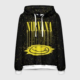 Мужская толстовка 3D с принтом Nirvana в городе Новоалтайск, 100% полиэстер | двухслойный капюшон со шнурком для регулировки, мягкие манжеты на рукавах и по низу толстовки, спереди карман-кенгуру с мягким внутренним слоем. | Тематика изображения на принте: bleach | blew | cobain | dave | geffen | hormoaning | in utero | incesticide | krist | kurt | nevermind | nirvana | novoselic | rock | vevo | геффен | курт кобейн | нирвана | рок