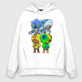 Мужское худи Oversize хлопок с принтом Brawl Stars Leon Quattro в городе Новоалтайск, френч-терри — 70% хлопок, 30% полиэстер. Мягкий теплый начес внутри —100% хлопок | боковые карманы, эластичные манжеты и нижняя кромка, капюшон на магнитной кнопке | brawl leon | brawl stars | leon | leon green | leon sally | leon shark | leon wolf | бравл старс | леон | леон акула | леон бравл | леон волк | леон салли