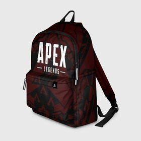 Рюкзак 3D с принтом APEX LEGENDS  в городе Новоалтайск, 100% полиэстер | лямки с регулируемой длиной, сверху петелька, чтобы рюкзак можно было повесить на вешалку. Основное отделение закрывается на молнию, как и внешний карман. Внутри два дополнительных кармана, один из которых закрывается на молнию. По бокам два дополнительных кармашка | apex | apex legends | battle | battle royal | bloodhound | titanfall | wraith | апекс | апекс легендс | батл рояль | битва | война | каустик | королевская битва