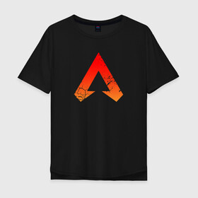 Мужская футболка хлопок Oversize с принтом APEX LEGENDS (НА СПИНЕ) в городе Новоалтайск, 100% хлопок | свободный крой, круглый ворот, “спинка” длиннее передней части | apex | apex legends | battle | battle royal | bloodhound | titanfall | wraith | апекс | апекс легендс | батл рояль | битва | война | каустик | королевская битва