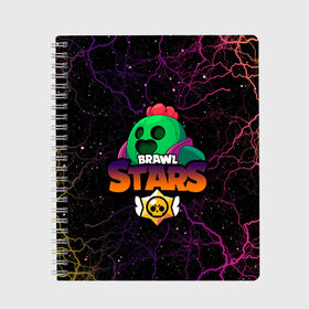 Тетрадь с принтом Spike Brawl Stars в городе Новоалтайск, 100% бумага | 48 листов, плотность листов — 60 г/м2, плотность картонной обложки — 250 г/м2. Листы скреплены сбоку удобной пружинной спиралью. Уголки страниц и обложки скругленные. Цвет линий — светло-серый
 | brawl | brawl stars | spike | бравл | бравл кактус | бравл спайк | бравл старс | кактус | спайк | спайк бравл старс | спике