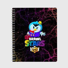 Тетрадь с принтом Mr P Brawl Stars в городе Новоалтайск, 100% бумага | 48 листов, плотность листов — 60 г/м2, плотность картонной обложки — 250 г/м2. Листы скреплены сбоку удобной пружинной спиралью. Уголки страниц и обложки скругленные. Цвет линий — светло-серый
 | brawl stars | brawl stars mr. p | brawl stars ms p | mister p | mister p. | mr. p | бравл старс | мистер п | мистер п. | пингвин бравл старс | пингвин из бравл старс