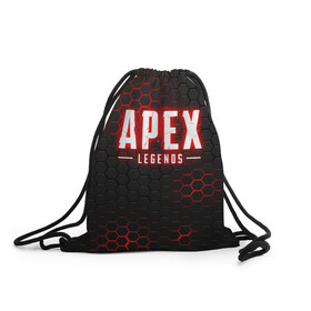 Рюкзак-мешок 3D с принтом APEX LEGENDS | АПЕКС ЛЕГЕНДС в городе Новоалтайск, 100% полиэстер | плотность ткани — 200 г/м2, размер — 35 х 45 см; лямки — толстые шнурки, застежка на шнуровке, без карманов и подкладки | apex | apex legends | battle | battle royal | bloodhound | titanfall | wraith | апекс | апекс легендс | батл рояль | битва | война | каустик | королевская битва