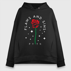 Женское худи Oversize хлопок с принтом PYTN X ROSE (НА СПИНЕ) в городе Новоалтайск, френч-терри — 70% хлопок, 30% полиэстер. Мягкий теплый начес внутри —100% хлопок | боковые карманы, эластичные манжеты и нижняя кромка, капюшон на магнитной кнопке | payton | payton moormeie | pytn | rose | блогер | знаменитость | пейтон | пейтон моормиер | тиктоенр