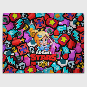 Плед 3D с принтом PIPER BRAWL STARS в городе Новоалтайск, 100% полиэстер | закругленные углы, все края обработаны. Ткань не мнется и не растягивается | brawl | brawl stars | piper | stars | бравл | бравл старс | гитара | игры | кольт | лого | лого brawl stars | логотип | пайпер | пистолет | старс