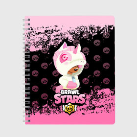Тетрадь с принтом Brawl stars Unicorn в городе Новоалтайск, 100% бумага | 48 листов, плотность листов — 60 г/м2, плотность картонной обложки — 250 г/м2. Листы скреплены сбоку удобной пружинной спиралью. Уголки страниц и обложки скругленные. Цвет линий — светло-серый
 | bibi | brawl stars | coach mike | leon | leon shark | mecha crow | mr.p | sally leon | sandy | sprout | unicorn | virus 8 bit | биби | бравл старс | вирус 8 бит | леон | оборотень | спроут | сэли леон
