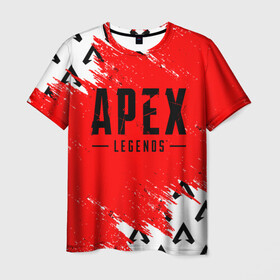 Мужская футболка 3D с принтом APEX LEGENDS  в городе Новоалтайск, 100% полиэфир | прямой крой, круглый вырез горловины, длина до линии бедер | apex | apex legends | battle | battle royal | bloodhound | titanfall | wraith | апекс | апекс легендс | батл рояль | битва | война | каустик | королевская битва