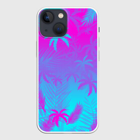 Чехол для iPhone 13 mini с принтом НЕОНОВЫЕ ПАЛЬМЫ | NEON PALM TREES | TROPICAL в городе Новоалтайск,  |  | hotline miami | neon | new retro wave | outrun | outrun electro | palmen | retro | retrowave | summer | synth | synthwave | tropical | лето | неон | пальмы | ретро | тропики | хотлайн майами