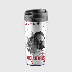 Термокружка-непроливайка с принтом The Last of Us в городе Новоалтайск, внутренняя часть — пищевой пластик, наружная часть — прозрачный пластик, между ними — полиграфическая вставка с рисунком | объем — 350 мл, герметичная крышка | ashley | baker | cicada | ellie | joel | johnson | last | miller | of | the | troy | us | бейкер | вилльямс | джонсон | джоэл | из | миллер | нас | одни | последние | трой | цикада | элли | эшли