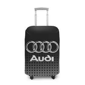 Чехол для чемодана 3D с принтом Audi в городе Новоалтайск, 86% полиэфир, 14% спандекс | двустороннее нанесение принта, прорези для ручек и колес | audi | audi лого | audi марка | audi эмблема | ауди | ауди значок | ауди лого | ауди чб значок | ауди эмблема | значок audi | лого автомобиля | логотип audi | логотип ауди | черно белый