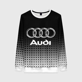 Женский свитшот 3D с принтом Audi в городе Новоалтайск, 100% полиэстер с мягким внутренним слоем | круглый вырез горловины, мягкая резинка на манжетах и поясе, свободная посадка по фигуре | audi | audi лого | audi марка | audi эмблема | ауди | ауди значок | ауди лого | ауди чб значок | ауди эмблема | значок audi | лого автомобиля | логотип audi | логотип ауди | черно белый
