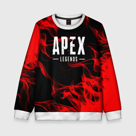 Детский свитшот 3D с принтом APEX LEGENDS. в городе Новоалтайск, 100% полиэстер | свободная посадка, прямой крой, мягкая тканевая резинка на рукавах и понизу свитшота | apex | apex legends | battle | battle royal | bloodhound | titanfall | wraith | апекс | апекс легендс | батл рояль | битва | война | каустик | королевская битва
