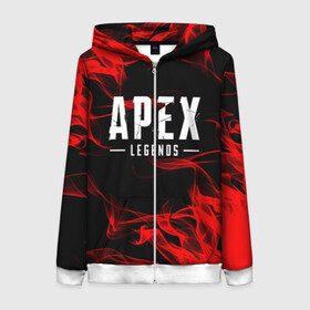 Женская толстовка 3D на молнии с принтом APEX LEGENDS. в городе Новоалтайск, 100% полиэстер | длина до линии бедра, манжеты и пояс оформлены мягкой тканевой резинкой, двухслойный капюшон со шнурком для регулировки, спереди молния, по бокам два кармана | apex | apex legends | battle | battle royal | bloodhound | titanfall | wraith | апекс | апекс легендс | батл рояль | битва | война | каустик | королевская битва