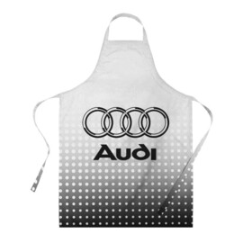 Фартук 3D с принтом Audi в городе Новоалтайск, 100% полиэстер | общий размер — 65 х 85 см, ширина нагрудника — 26 см, горловина — 53 см, длина завязок — 54 см, общий обхват в поясе — 173 см. Принт на завязках и на горловине наносится с двух сторон, на основной части фартука — только с внешней стороны | audi | audi лого | audi марка | audi эмблема | ауди | ауди значок | ауди лого | ауди чб значок | ауди эмблема | значок audi | лого автомобиля | логотип audi | логотип ауди | черно белый