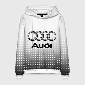 Мужская толстовка 3D с принтом Audi в городе Новоалтайск, 100% полиэстер | двухслойный капюшон со шнурком для регулировки, мягкие манжеты на рукавах и по низу толстовки, спереди карман-кенгуру с мягким внутренним слоем. | audi | audi лого | audi марка | audi эмблема | ауди | ауди значок | ауди лого | ауди чб значок | ауди эмблема | значок audi | лого автомобиля | логотип audi | логотип ауди | черно белый