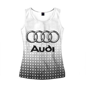 Женская майка 3D с принтом Audi в городе Новоалтайск, 100% полиэстер | круглая горловина, прямой силуэт, длина до линии бедра | audi | audi лого | audi марка | audi эмблема | ауди | ауди значок | ауди лого | ауди чб значок | ауди эмблема | значок audi | лого автомобиля | логотип audi | логотип ауди | черно белый