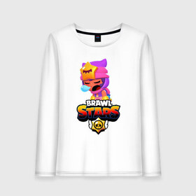 Женский лонгслив хлопок с принтом Sandy Brawl Stars в городе Новоалтайск, 100% хлопок |  | brawl stars | brawl stars sandy | sandy | бравл старс | бравл старс sandy | бравл старс сэнди | сэнди