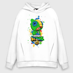 Мужское худи Oversize хлопок с принтом Leon Brawl Stars в городе Новоалтайск, френч-терри — 70% хлопок, 30% полиэстер. Мягкий теплый начес внутри —100% хлопок | боковые карманы, эластичные манжеты и нижняя кромка, капюшон на магнитной кнопке | Тематика изображения на принте: brawl stars | brawl stars leon | leon | leon green | бравл старс | зеленый леон | леон | леон огонь | леон старс | скин зеленый