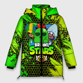 Женская зимняя куртка 3D с принтом Brawl Stars TRIO в городе Новоалтайск, верх — 100% полиэстер; подкладка — 100% полиэстер; утеплитель — 100% полиэстер | длина ниже бедра, силуэт Оверсайз. Есть воротник-стойка, отстегивающийся капюшон и ветрозащитная планка. 

Боковые карманы с листочкой на кнопках и внутренний карман на молнии | 8 bit | 8 бит | bibi | brawl | brawl stars | crow | leon | spike | sprout | stars | бравл | бравл старс | браво старс | игра | компьютерная | кров | леон | онлайн | старс