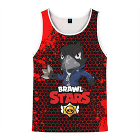 Мужская майка 3D с принтом Brawl Stars CROW в городе Новоалтайск, 100% полиэстер | круглая горловина, приталенный силуэт, длина до линии бедра. Пройма и горловина окантованы тонкой бейкой | 8 bit | 8 бит | bibi | brawl | brawl stars | crow | leon | spike | sprout | stars | бравл | бравл старс | браво старс | игра | компьютерная | кров | леон | онлайн | старс
