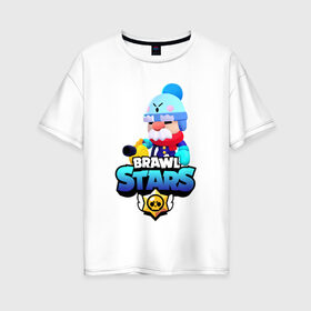 Женская футболка хлопок Oversize с принтом BRAWL STARS GALE в городе Новоалтайск, 100% хлопок | свободный крой, круглый ворот, спущенный рукав, длина до линии бедер
 | brawl | brawl stars | brawl stars gale | clash | бравл старс | бравл старс гэйл | бравлер | гэйл | игра | мобильные игры