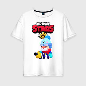 Женская футболка хлопок Oversize с принтом BRAWL STARS GALE в городе Новоалтайск, 100% хлопок | свободный крой, круглый ворот, спущенный рукав, длина до линии бедер
 | brawl | brawl stars | brawl stars gale | clash | бравл старс | бравл старс гэйл | бравлер | гэйл | игра | мобильные игры