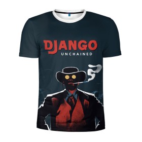 Мужская футболка 3D спортивная с принтом Django в городе Новоалтайск, 100% полиэстер с улучшенными характеристиками | приталенный силуэт, круглая горловина, широкие плечи, сужается к линии бедра | Тематика изображения на принте: django | tarantino | джанго | джанго освобожденный | тарантино