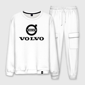 Мужской костюм хлопок с принтом VOLVO в городе Новоалтайск, 100% хлопок | на свитшоте круглая горловина, мягкая резинка по низу. Брюки заужены к низу, на них два вида карманов: два “обычных” по бокам и два объемных, с клапанами, расположенные ниже линии бедра. Брюки с мягкой трикотажной резинкой на поясе и по низу штанин. В поясе для дополнительного комфорта — широкие завязки | Тематика изображения на принте: abstract | auto | brand | car | geometry | sport | texture | volvo | абстракция | авто | автомобильные | бренд | вольва | вольво | геометрия | классика | машины | модные | спорт | стиль | текстура