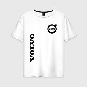 Женская футболка хлопок Oversize с принтом VOLVO в городе Новоалтайск, 100% хлопок | свободный крой, круглый ворот, спущенный рукав, длина до линии бедер
 | abstract | auto | brand | car | geometry | sport | texture | volvo | абстракция | авто | автомобильные | бренд | вольва | вольво | геометрия | классика | машины | модные | спорт | стиль | текстура