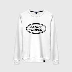 Женский свитшот хлопок с принтом LAND ROVER. в городе Новоалтайск, 100% хлопок | прямой крой, круглый вырез, на манжетах и по низу широкая трикотажная резинка  | abstract | auto | brand | car | geometry | landrover | sport | texture | абстракция | авто | автомобильные | бренд | геометрия | классика | ленд ровер | лэнд ровер | машины | модные | спорт | стиль | текстура