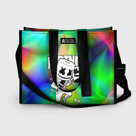 Сумка-шоппер 3D с принтом FORTNITE x MARSHMELLO в городе Новоалтайск, 100% полиэстер | застегивается на металлическую кнопку; внутренний карман застегивается на молнию. Стенки укреплены специальным мягким материалом, чтобы защитить содержимое от несильных ударов
 | deadmau5 | fortnite | fortnite 2 | fortnite x маршмелло | ikonik | marshmello | ninja | ninja streamer | raven | travis scott | ворон | иконик | ниндзя | пили | рейвен | трэвис скотт | фортнайт