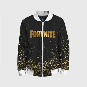 Детский бомбер 3D с принтом FORTNITE GOLDEN | ФОРТНАЙТ ЗОЛОТО в городе Новоалтайск, 100% полиэстер | застегивается на молнию, по бокам два кармана без застежек, мягкие манжеты, по низу бомбера и на воротнике — эластичная резинка | deadmau5 | fortnite | fortnite 2 | fortnite x маршмелло | ikonik | marshmello | ninja | ninja streamer | raven | travis scott | ворон | иконик | ниндзя | пили | рейвен | трэвис скотт | фортнайт