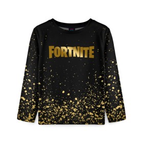 Детский лонгслив 3D с принтом FORTNITE GOLDEN в городе Новоалтайск, 100% полиэстер | длинные рукава, круглый вырез горловины, полуприлегающий силуэт
 | Тематика изображения на принте: deadmau5 | fortnite | fortnite 2 | fortnite x маршмелло | ikonik | marshmello | ninja | ninja streamer | raven | travis scott | ворон | иконик | ниндзя | пили | рейвен | трэвис скотт | фортнайт