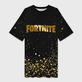 Платье-футболка 3D с принтом FORTNITE GOLDEN | ФОРТНАЙТ ЗОЛОТО в городе Новоалтайск,  |  | deadmau5 | fortnite | fortnite 2 | fortnite x маршмелло | ikonik | marshmello | ninja | ninja streamer | raven | travis scott | ворон | иконик | ниндзя | пили | рейвен | трэвис скотт | фортнайт
