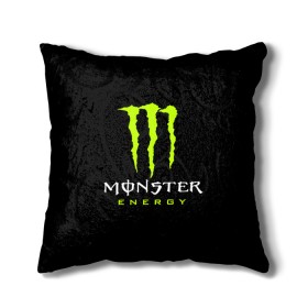 Подушка 3D с принтом MONSTER ENERGY в городе Новоалтайск, наволочка – 100% полиэстер, наполнитель – холлофайбер (легкий наполнитель, не вызывает аллергию). | состоит из подушки и наволочки. Наволочка на молнии, легко снимается для стирки | black monster | bmx | claw | cybersport | energy | monster | monster energy | moto | motocross | race | sport | киберспорт | когти | монстер энерджи | монстр | мото | мотокросс | ралли | скейтбординг | спорт | т | энергия
