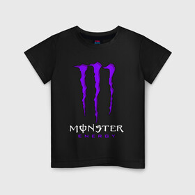 Детская футболка хлопок с принтом MONSTER ENERGY в городе Новоалтайск, 100% хлопок | круглый вырез горловины, полуприлегающий силуэт, длина до линии бедер | black monster | bmx | claw | cybersport | energy | monster | monster energy | moto | motocross | race | sport | киберспорт | когти | монстер энерджи | монстр | мото | мотокросс | ралли | скейтбординг | спорт | т | энергия