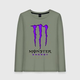 Женский лонгслив хлопок с принтом MONSTER ENERGY в городе Новоалтайск, 100% хлопок |  | black monster | bmx | claw | cybersport | energy | monster | monster energy | moto | motocross | race | sport | киберспорт | когти | монстер энерджи | монстр | мото | мотокросс | ралли | скейтбординг | спорт | т | энергия