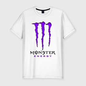 Мужская футболка хлопок Slim с принтом MONSTER ENERGY в городе Новоалтайск, 92% хлопок, 8% лайкра | приталенный силуэт, круглый вырез ворота, длина до линии бедра, короткий рукав | black monster | bmx | claw | cybersport | energy | monster | monster energy | moto | motocross | race | sport | киберспорт | когти | монстер энерджи | монстр | мото | мотокросс | ралли | скейтбординг | спорт | т | энергия