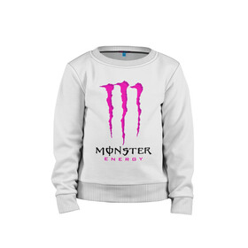 Детский свитшот хлопок с принтом MONSTER ENERGY в городе Новоалтайск, 100% хлопок | круглый вырез горловины, эластичные манжеты, пояс и воротник | black monster | bmx | claw | cybersport | energy | monster | monster energy | moto | motocross | race | sport | киберспорт | когти | монстер энерджи | монстр | мото | мотокросс | ралли | скейтбординг | спорт | т | энергия