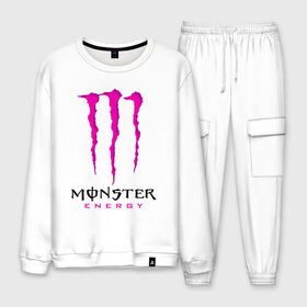 Мужской костюм хлопок с принтом MONSTER ENERGY в городе Новоалтайск, 100% хлопок | на свитшоте круглая горловина, мягкая резинка по низу. Брюки заужены к низу, на них два вида карманов: два “обычных” по бокам и два объемных, с клапанами, расположенные ниже линии бедра. Брюки с мягкой трикотажной резинкой на поясе и по низу штанин. В поясе для дополнительного комфорта — широкие завязки | black monster | bmx | claw | cybersport | energy | monster | monster energy | moto | motocross | race | sport | киберспорт | когти | монстер энерджи | монстр | мото | мотокросс | ралли | скейтбординг | спорт | т | энергия
