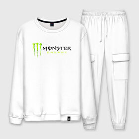 Мужской костюм хлопок с принтом MONSTER ENERGY в городе Новоалтайск, 100% хлопок | на свитшоте круглая горловина, мягкая резинка по низу. Брюки заужены к низу, на них два вида карманов: два “обычных” по бокам и два объемных, с клапанами, расположенные ниже линии бедра. Брюки с мягкой трикотажной резинкой на поясе и по низу штанин. В поясе для дополнительного комфорта — широкие завязки | black monster | bmx | claw | cybersport | energy | monster | monster energy | moto | motocross | race | sport | киберспорт | когти | монстер энерджи | монстр | мото | мотокросс | ралли | скейтбординг | спорт | т | энергия