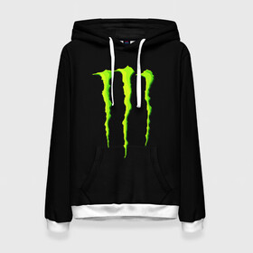 Женская толстовка 3D с принтом MONSTER ENERGY в городе Новоалтайск, 100% полиэстер  | двухслойный капюшон со шнурком для регулировки, мягкие манжеты на рукавах и по низу толстовки, спереди карман-кенгуру с мягким внутренним слоем. | black monster | bmx | claw | cybersport | energy | monster | monster energy | moto | motocross | race | sport | киберспорт | когти | монстер энерджи | монстр | мото | мотокросс | ралли | скейтбординг | спорт | т | энергия