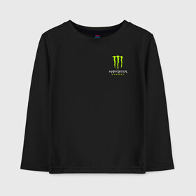 Детский лонгслив хлопок с принтом MONSTER ENERGY в городе Новоалтайск, 100% хлопок | круглый вырез горловины, полуприлегающий силуэт, длина до линии бедер | black monster | bmx | claw | cybersport | energy | monster | monster energy | moto | motocross | race | sport | киберспорт | когти | монстер энерджи | монстр | мото | мотокросс | ралли | скейтбординг | спорт | т | энергия
