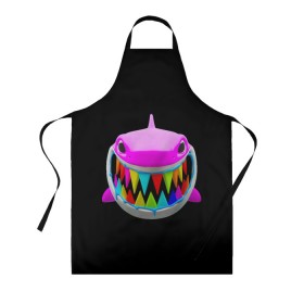 Фартук 3D с принтом 6IX9INE- GOOBA в городе Новоалтайск, 100% полиэстер | общий размер — 65 х 85 см, ширина нагрудника — 26 см, горловина — 53 см, длина завязок — 54 см, общий обхват в поясе — 173 см. Принт на завязках и на горловине наносится с двух сторон, на основной части фартука — только с внешней стороны | 6ix9ine | 6ix9ine  gooba | gooba | акула | сикснайн | сиксти найн | сиксти найн репер | такаши | текаши | текаши сикснайн